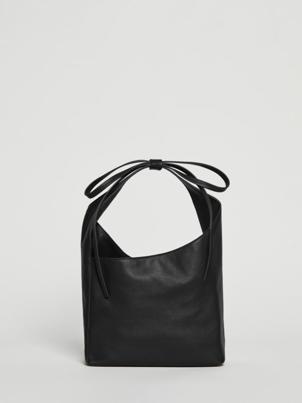 Small Vittoria Tote - Black Leather